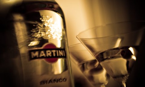 Martini bottle glass