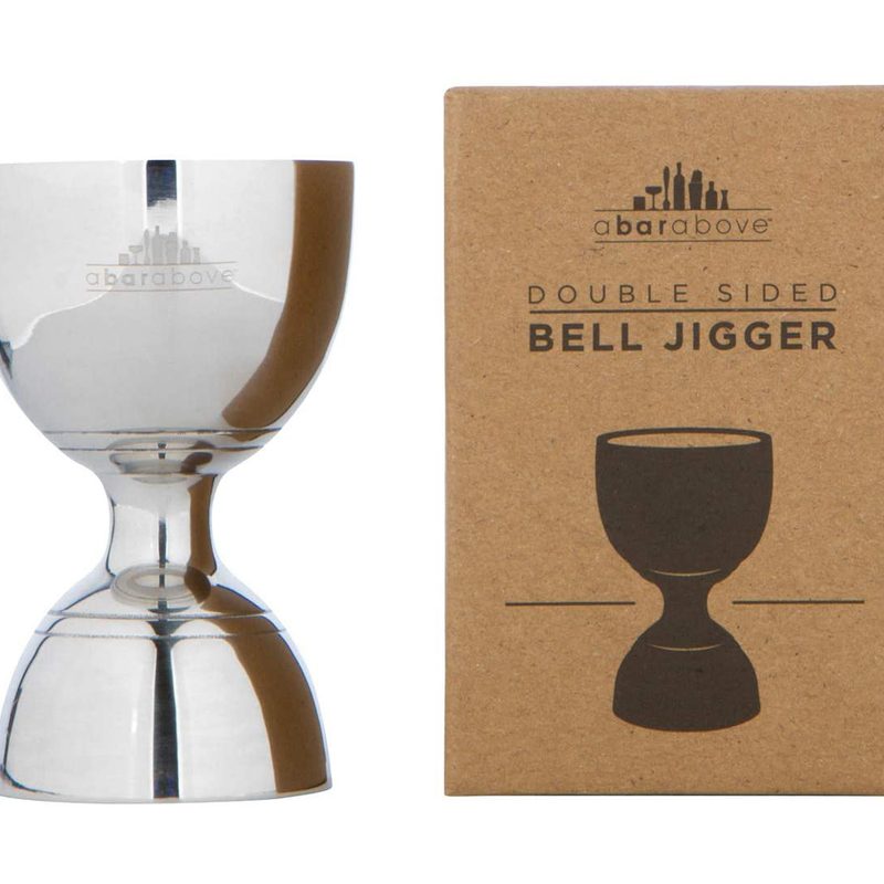 A Bar Above Bell Jigger displayed with box.