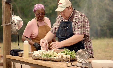 The scene from the show Barbecue Showdown