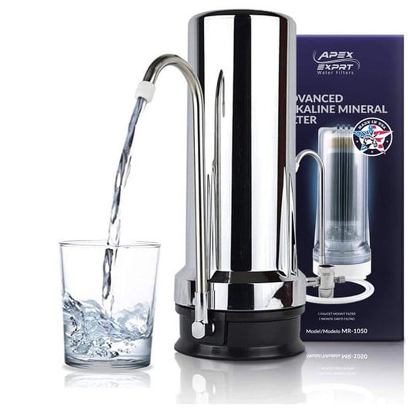 Apex Quality Countertop Drinking Water Filter on a white background.