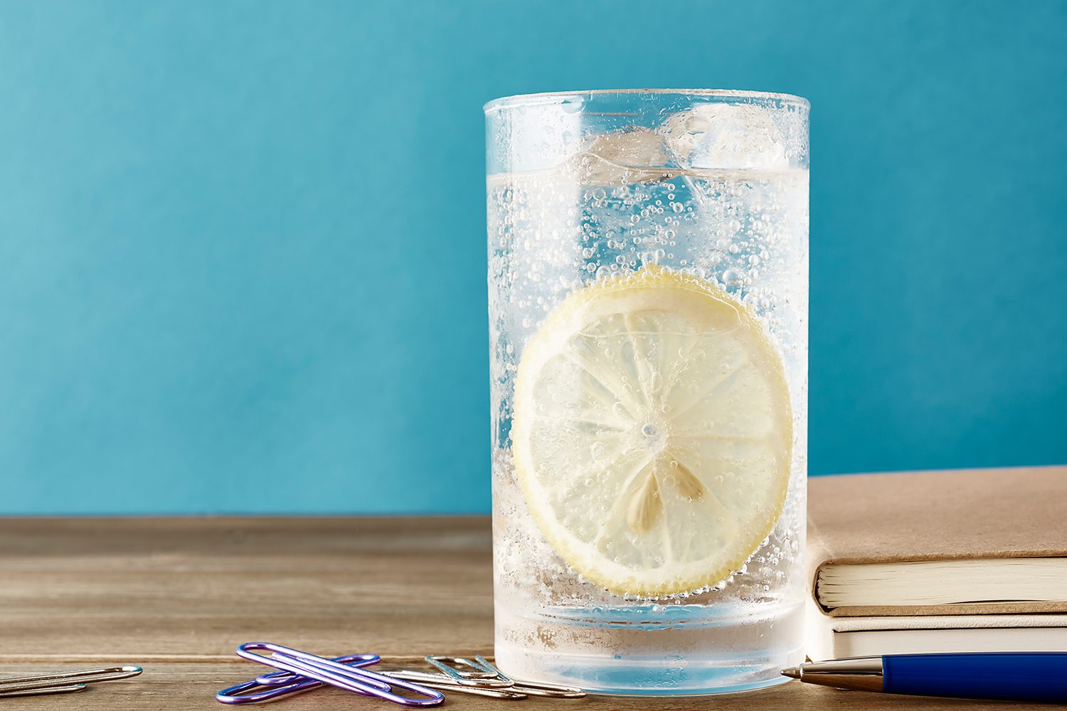 Sparkling water in glass
