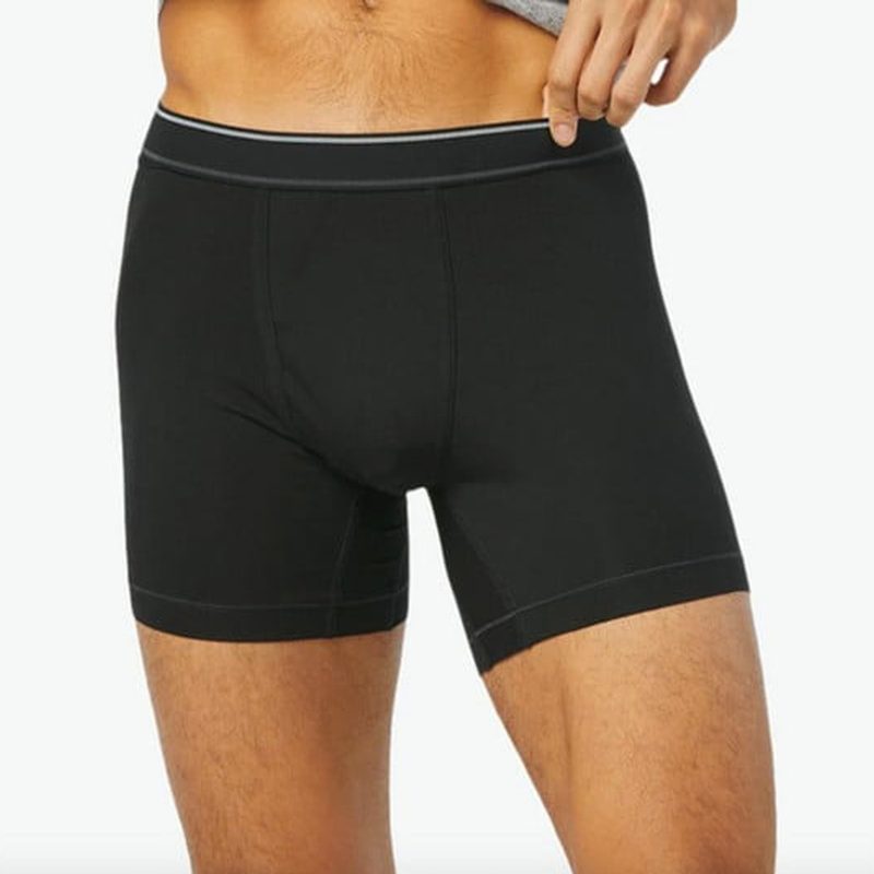 BOMBAS Men's Cotton Modal Boxer Brief in black.
