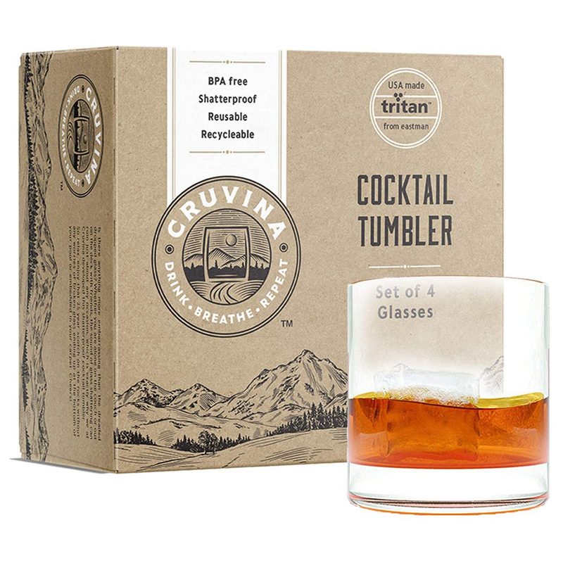 Cruvina Shatterproof Tritan Plastic Glasses