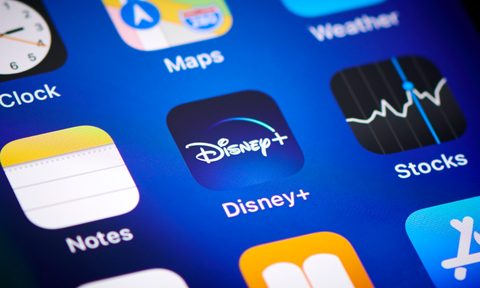 Disney+ application on an iOS device.