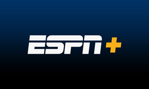 The ESPN+ logo on a blue background.