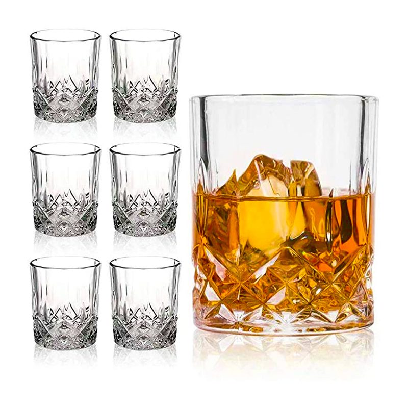 Farielyn-X Crystal Old Fashioned Whiskey Glasses (Set of 6)