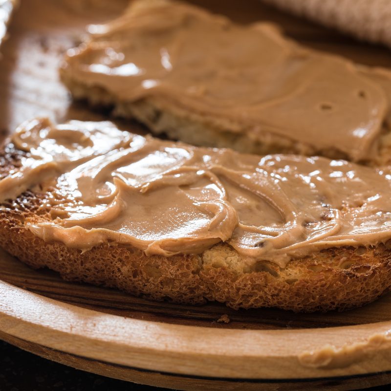 Peanut butter on toast