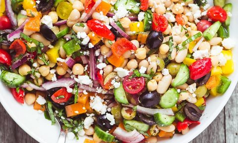Mediterranean bean salad