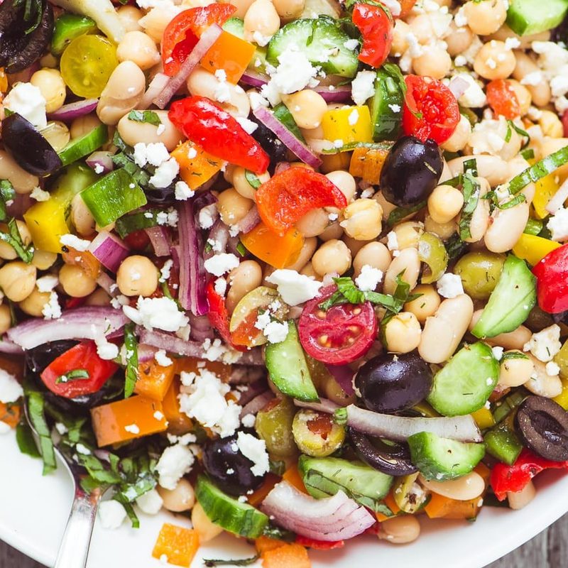 Mediterranean bean salad