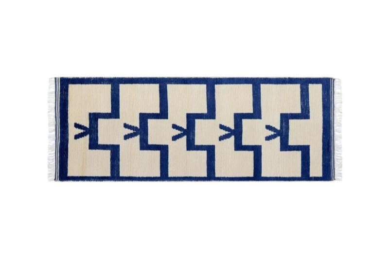 Revival Miran Hand-Knotted Shag Rug on a white background.