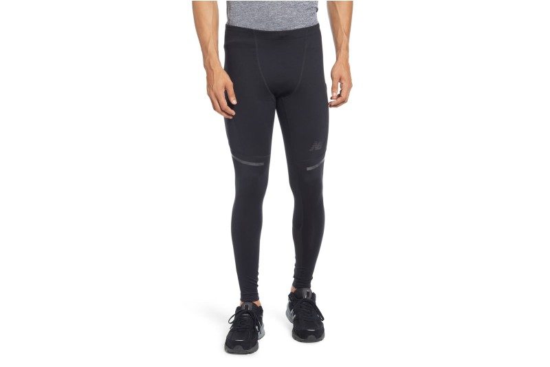 The New Balance Impact Run Tights with New Balance sneakers.