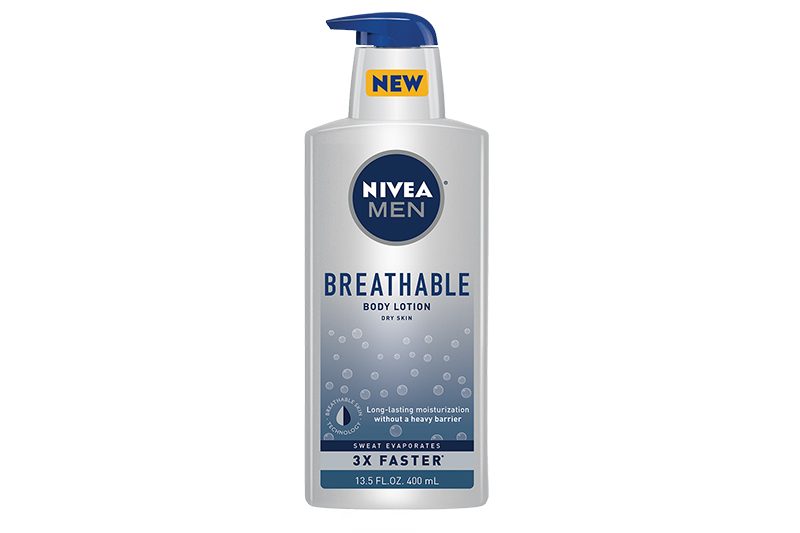 Nivea Men Breathable Body Lotion bottle.