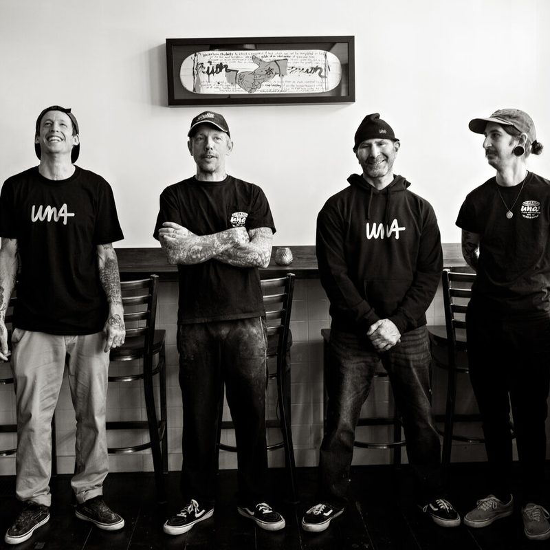 (Second from left) Una staff - Anthony Mangieri and his Una Pizza team.