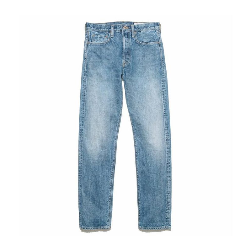Blue in Green 14oz Denim 5P Monkey Cisco on a white background.