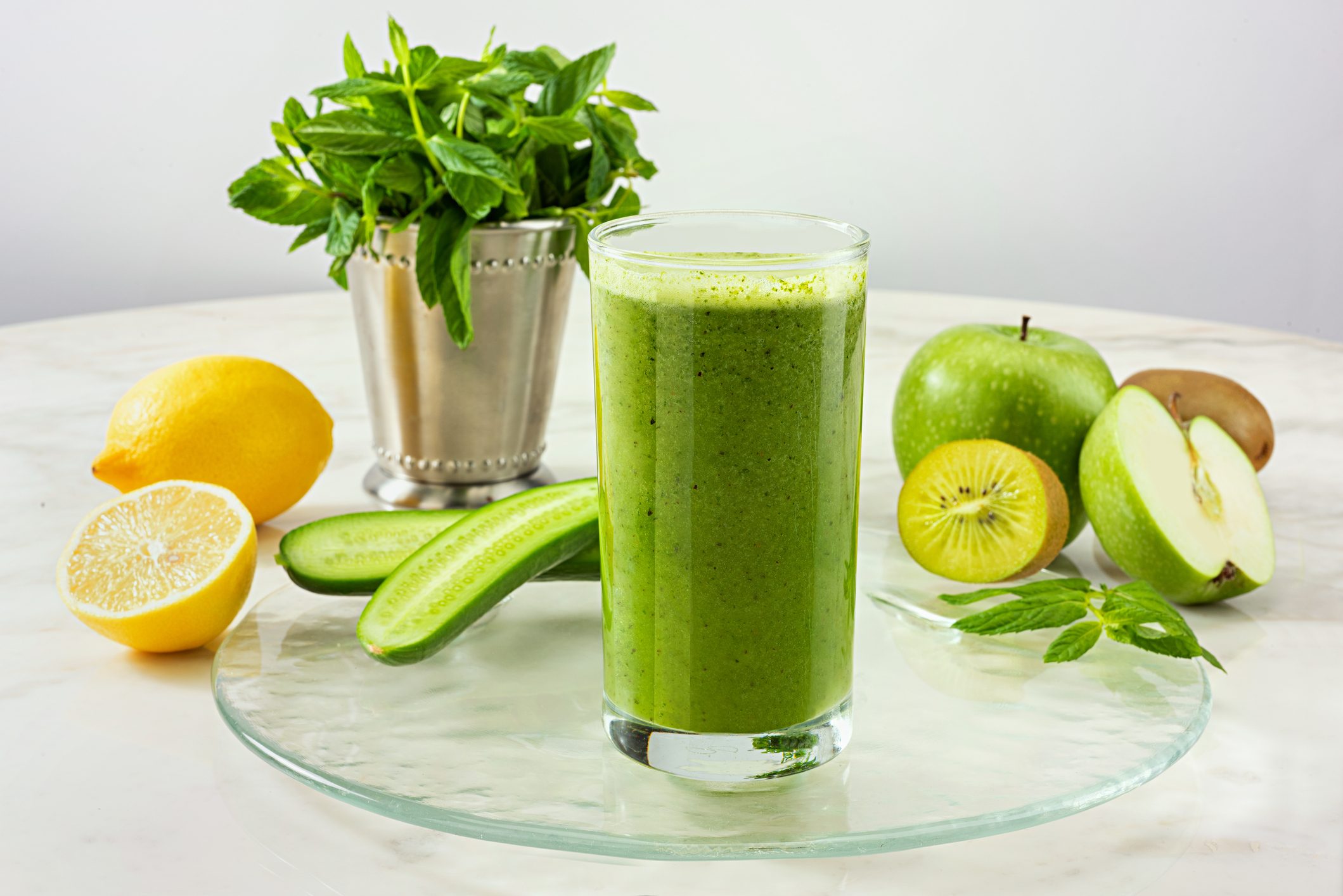 Green detox juice.