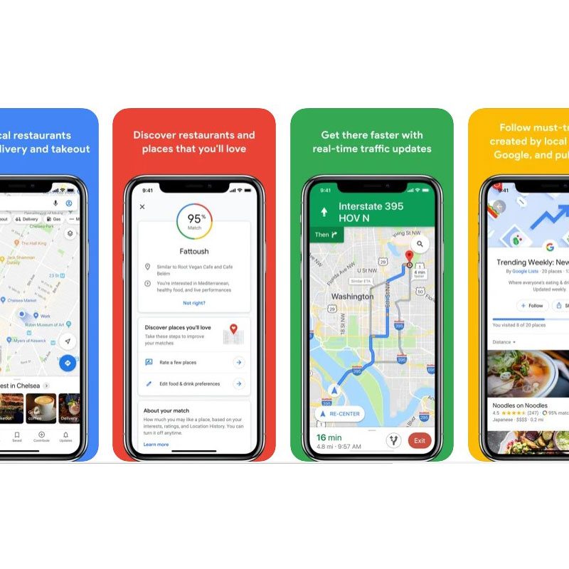 The wide array of features of Google Maps.