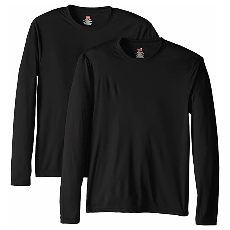 Hanes long sleeve tshirt in black.