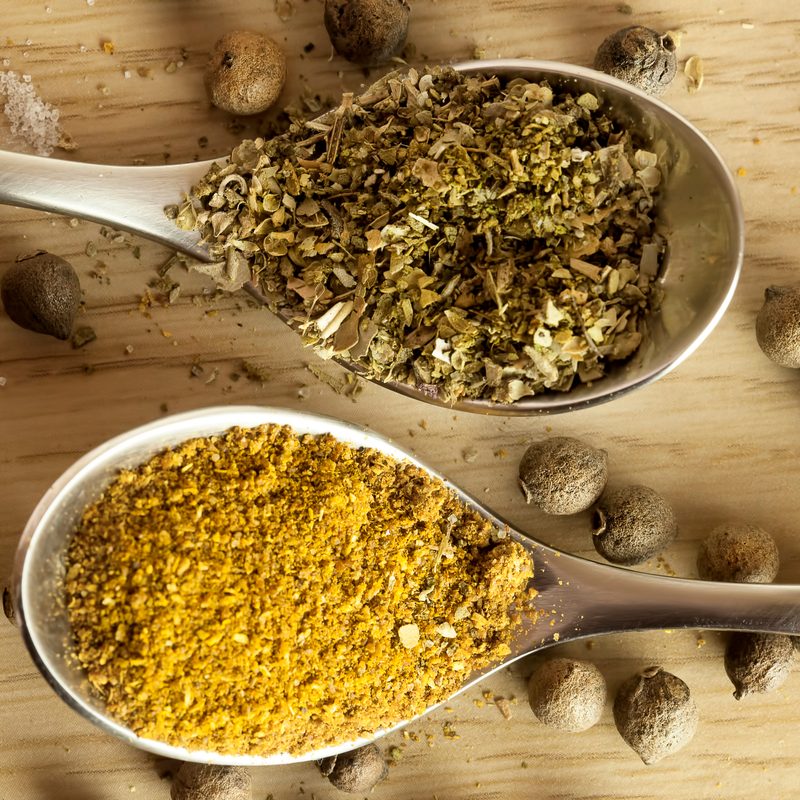 Two spices, close-up