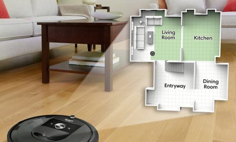 iRobot Roomba i7+ navigation and mapping