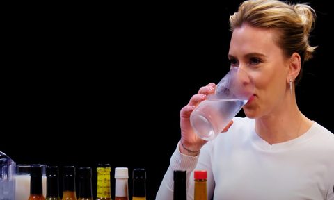 Scarlett Johansson on Hot Ones.