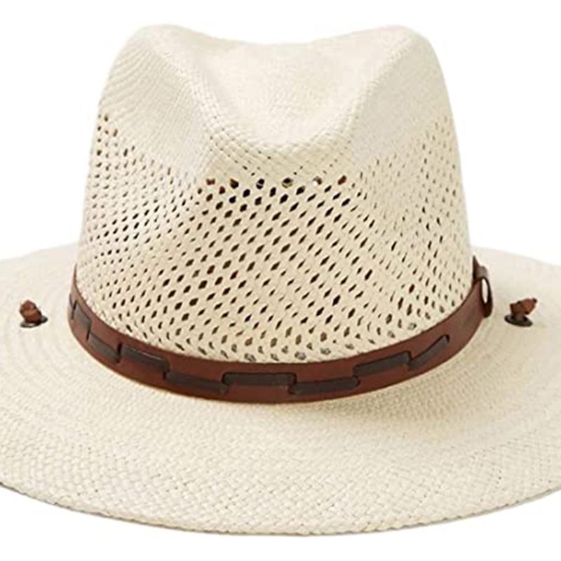 A Stetson Straw Hat on white background.