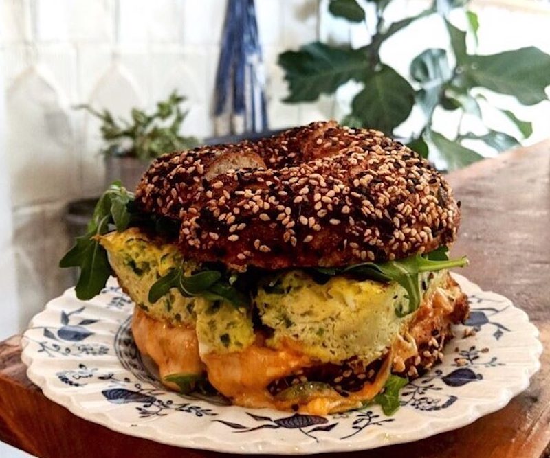 The Harbinger breakfast sandwich