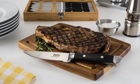 Viking Steakhouse Pakka Wood Steak Knife 7-Piece Set