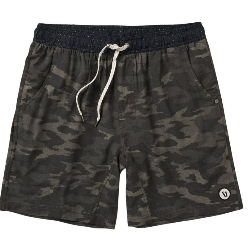 A Vuori Camo Short against blank background.