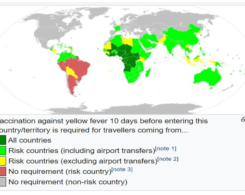Yellow Fever Vaccine Requirements by Country