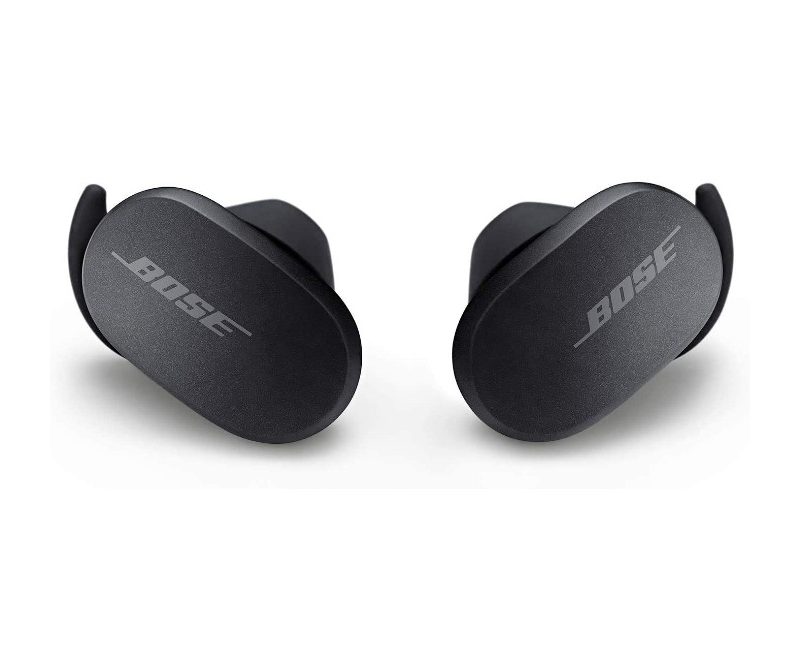 A pair of noise-canceling earbuds from Bose.
