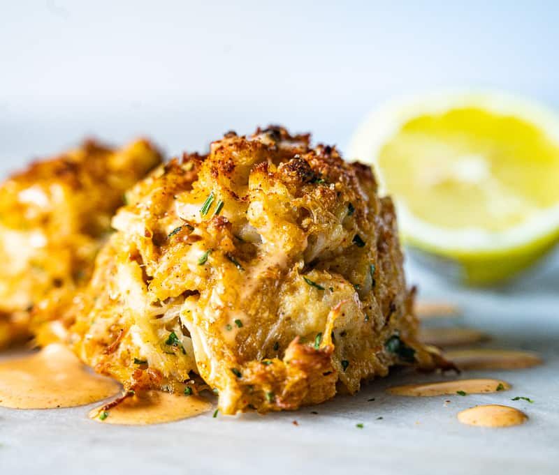 Authentic Maryland-style crab cakes