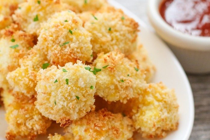 Crunchy Parmesan cauliflower bites