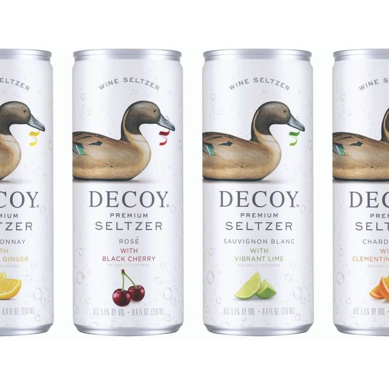 Various flavors of Decoy in line on a white background.