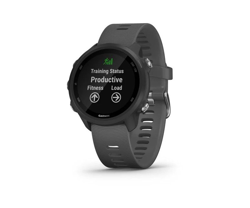 A Garmin Forerunner 245 Music GPS Watch on white background.