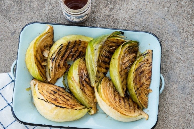 Grilled cabbage