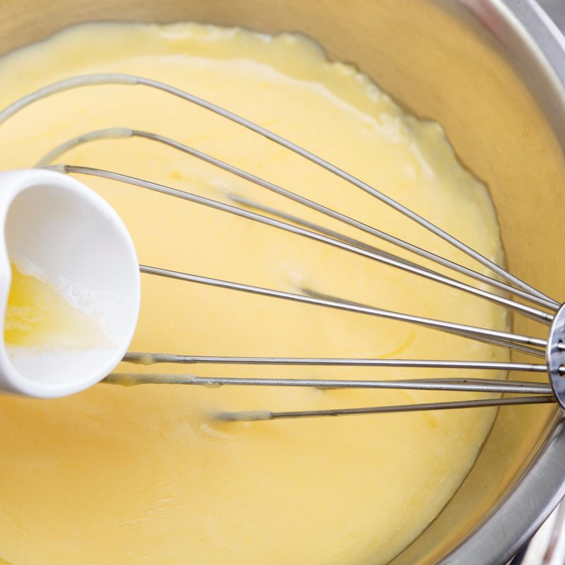 Hollandaise sauce cooking process