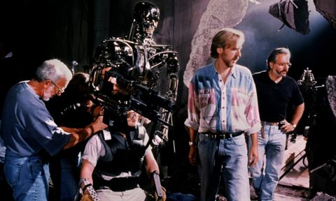 James cameron filming Terminator