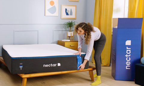 nectar mattress in a box being set up.