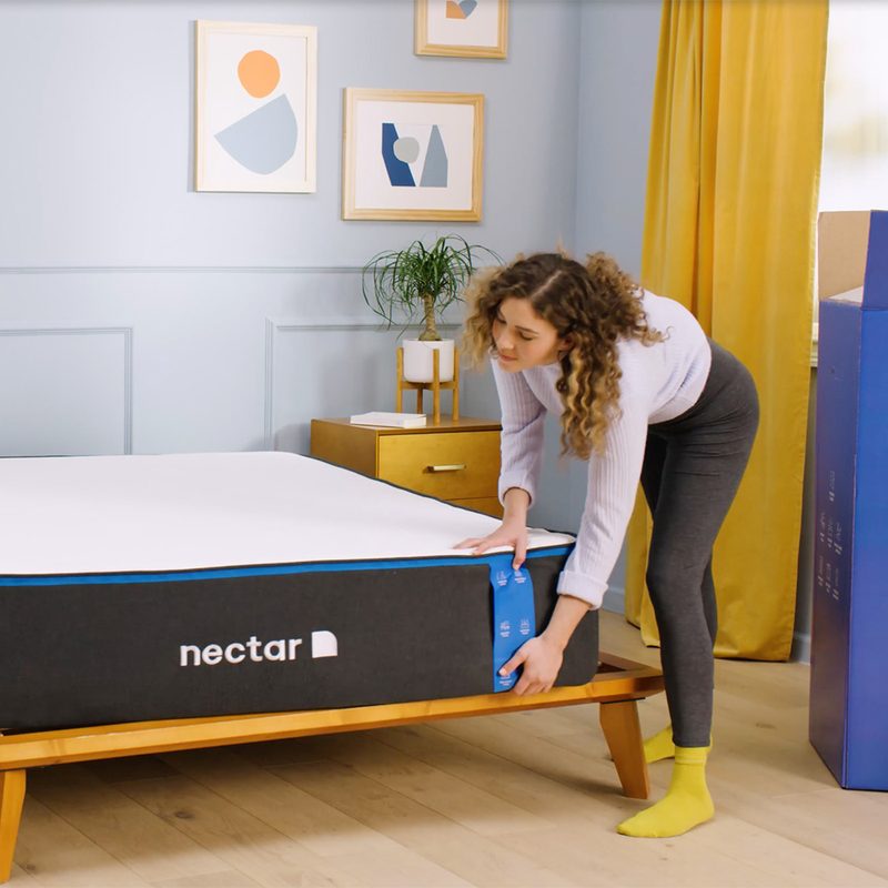 nectar mattress in a box being set up.