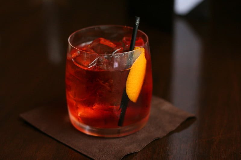 Negroni cocktail served in a glass