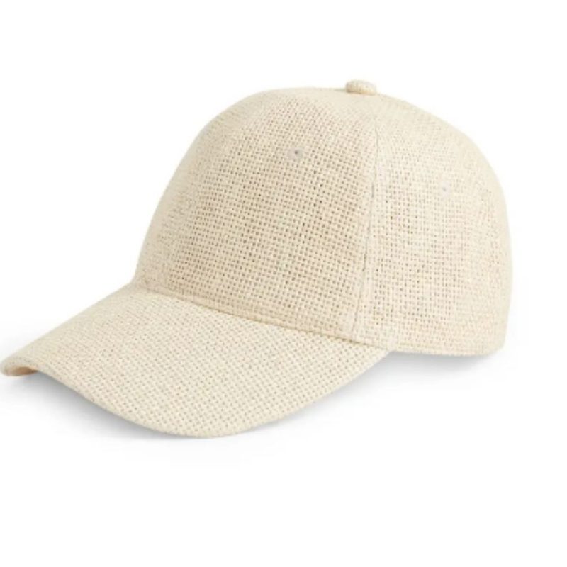 A Nordstrom Straw Ball Cap on white background.