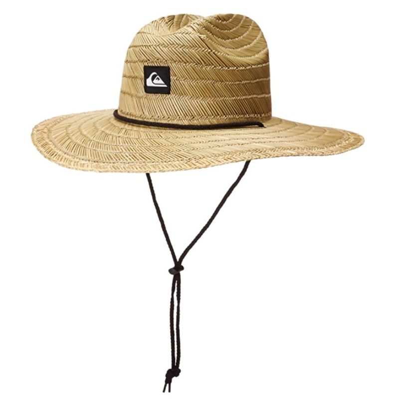 A Quiksilver Straw Hat on white background.