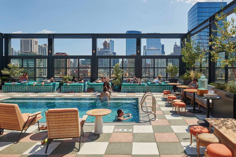 The pool at the Hoxton hotel in Chicago.