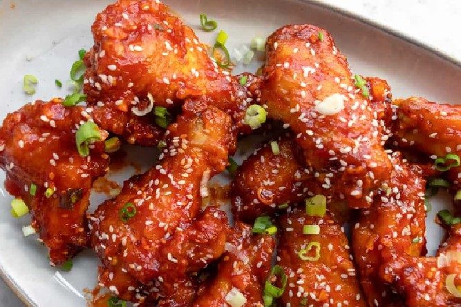 Spicy honey garlic chicken wings