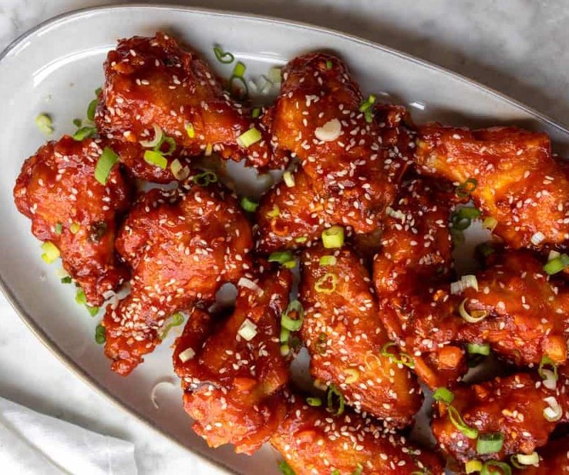 Spicy honey garlic chicken wings