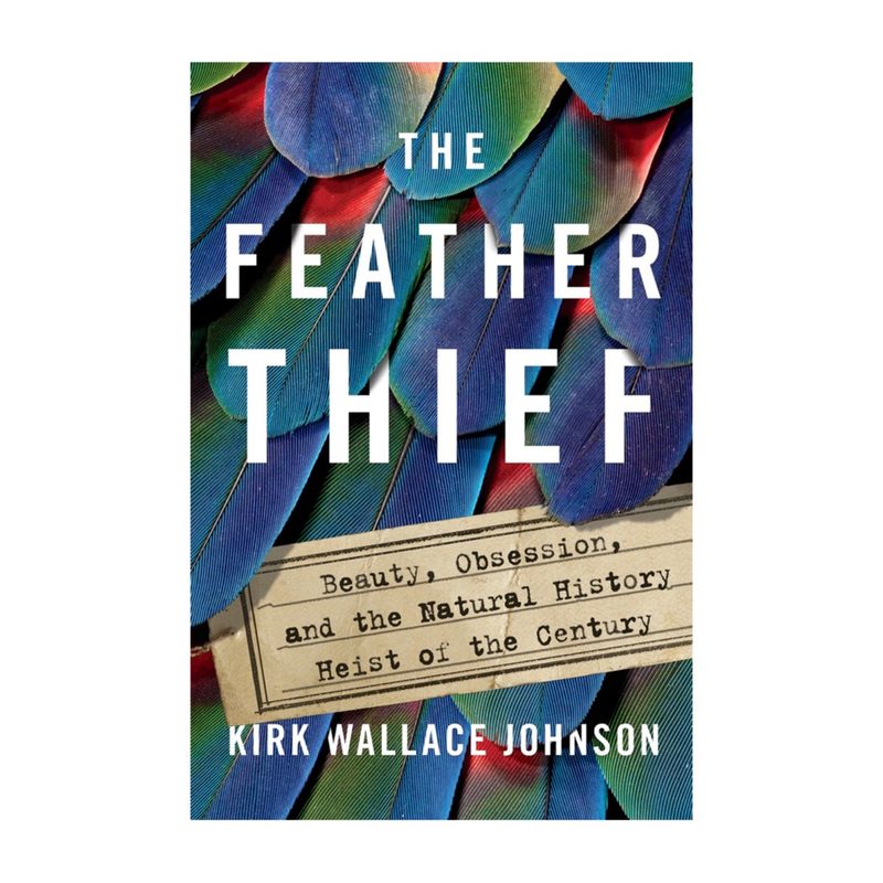 The Feather Thief book on a white background.