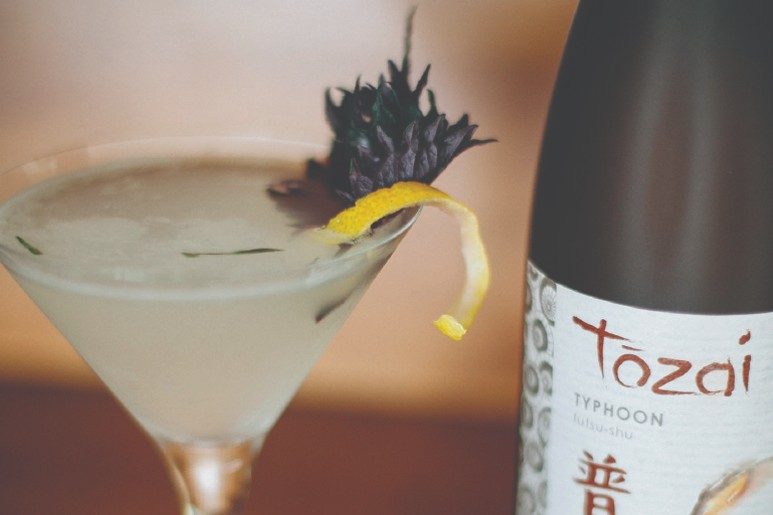 Citrus Basil Typhoon-Tini Sake Cocktail