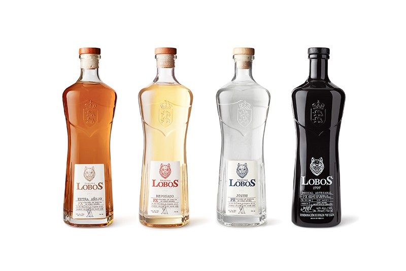Four bottles of Lobos 1707 Tequila.