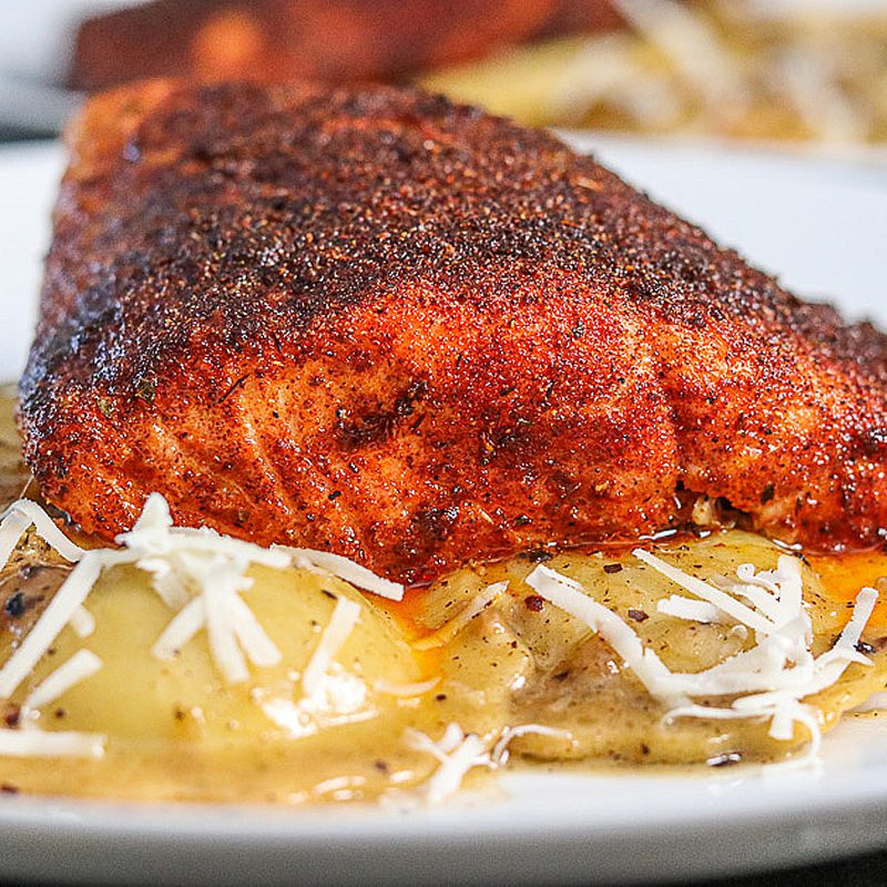 Air fryer blackened salmon
