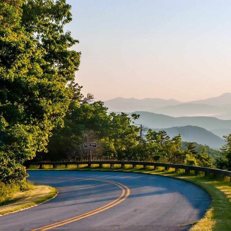 blue ridge mountains along blue ridge parkway